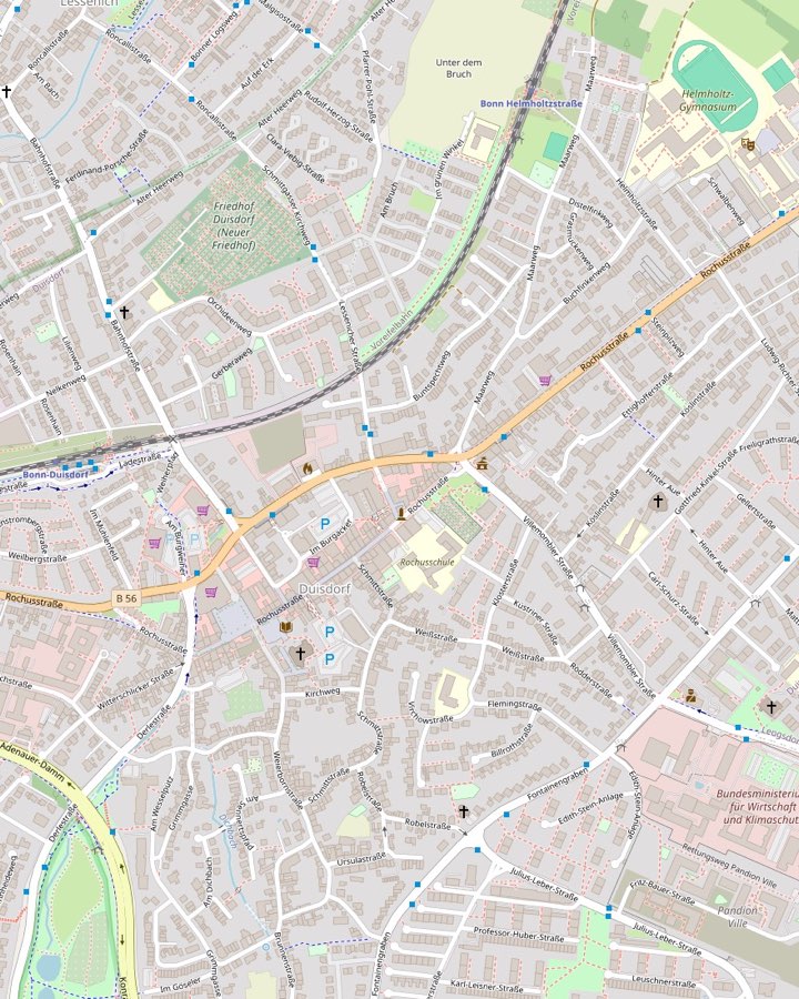 Karte: Rhein MPU, Rochusstraße 180 in Bonn-Duisdorf